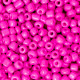 Glas rocailles kralen 8/0 (3mm) Neon hot pink